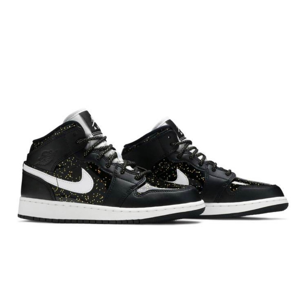 Jordan 1 Mid SE Black Glitter